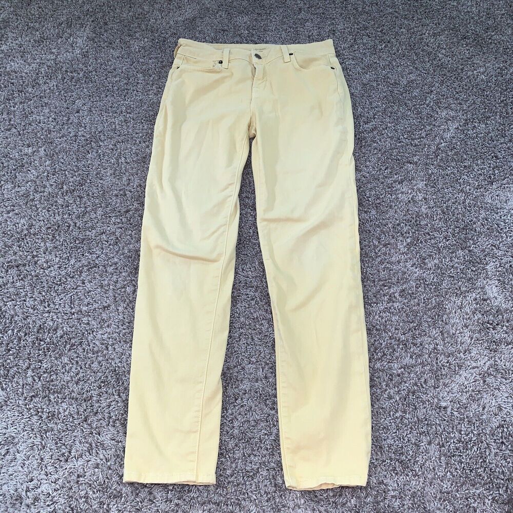 Blue Essence‎ Size 2 Yellow Jeans Cotton Made In USA Skinny Jean